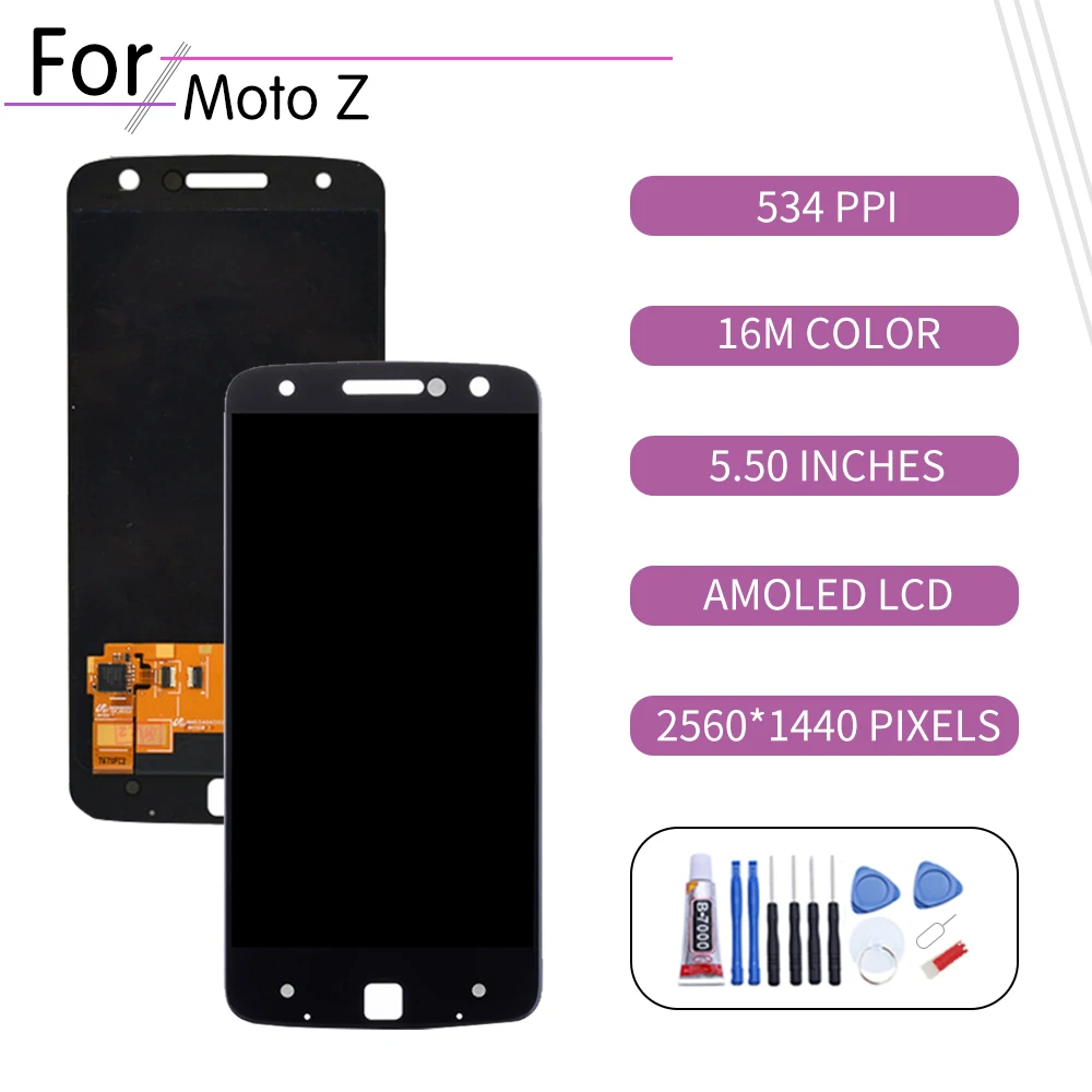 5 &quotОригинальный сенсорный ЖК экран для Motorola Moto Z дигитайзер в сборе Droid замена
