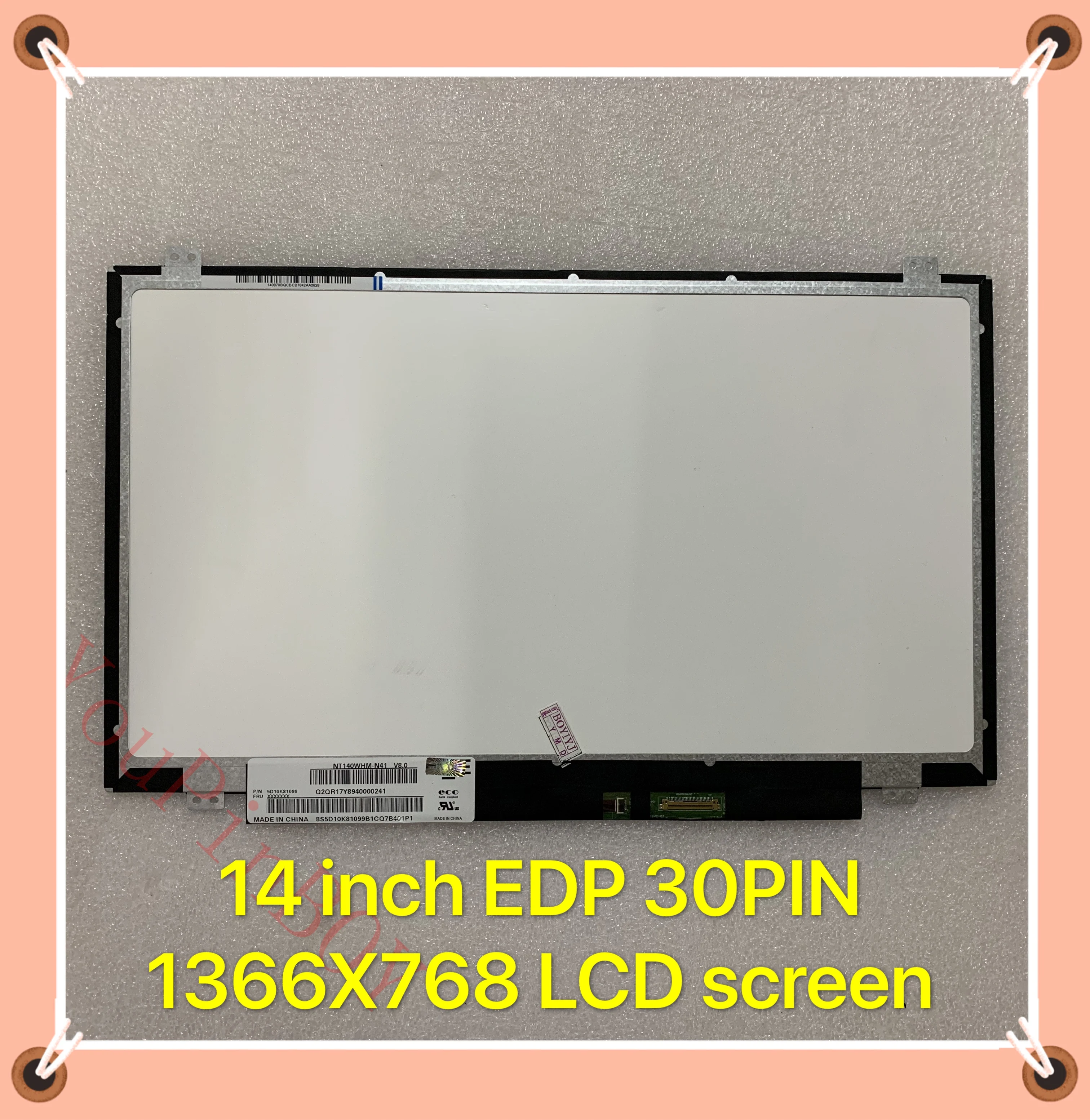 Оригинальный ЖК-экран для ноутбука 14 &quotSlim EDP 30PIN 1366X768 N31 LP140WH8 TPC1 LP140WHU TPD1 TPE1 NT140WHM-N41