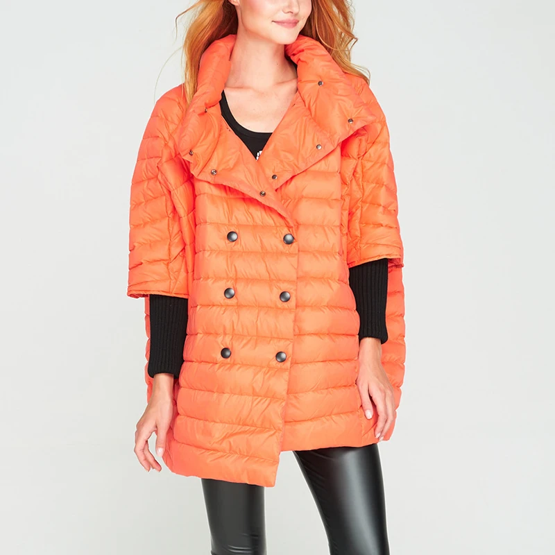 Oversized Double Breasted Loose Plus Size Winter Coat Female Down Jacket Woman Tops Long Sleeve Warm Women Parkas F456