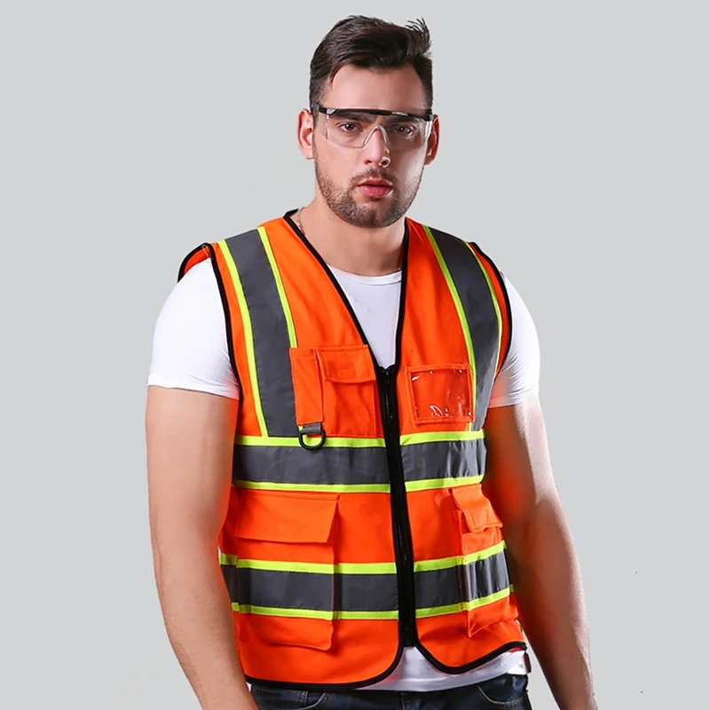 

1pc Reflective Vest High Visibility Pocket Safety Gear Outdoor Protector Tank Top Construction Security Survival Sportswear New
