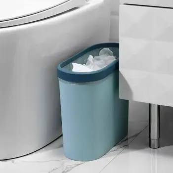 

OTHERHOUSE Kitchen Narrow Trash Can Bathroom Slot Trash Bin Dustbin Plastic Waste Bins Paper Basket Simple Rubbish Garbage Cans
