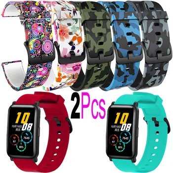 

Silicone Strap For Huawei Honor ES Magic 2 42mm Watchband For W8 P8 S02 Bracelet 20mm Width Camouflage Replacement Wristband