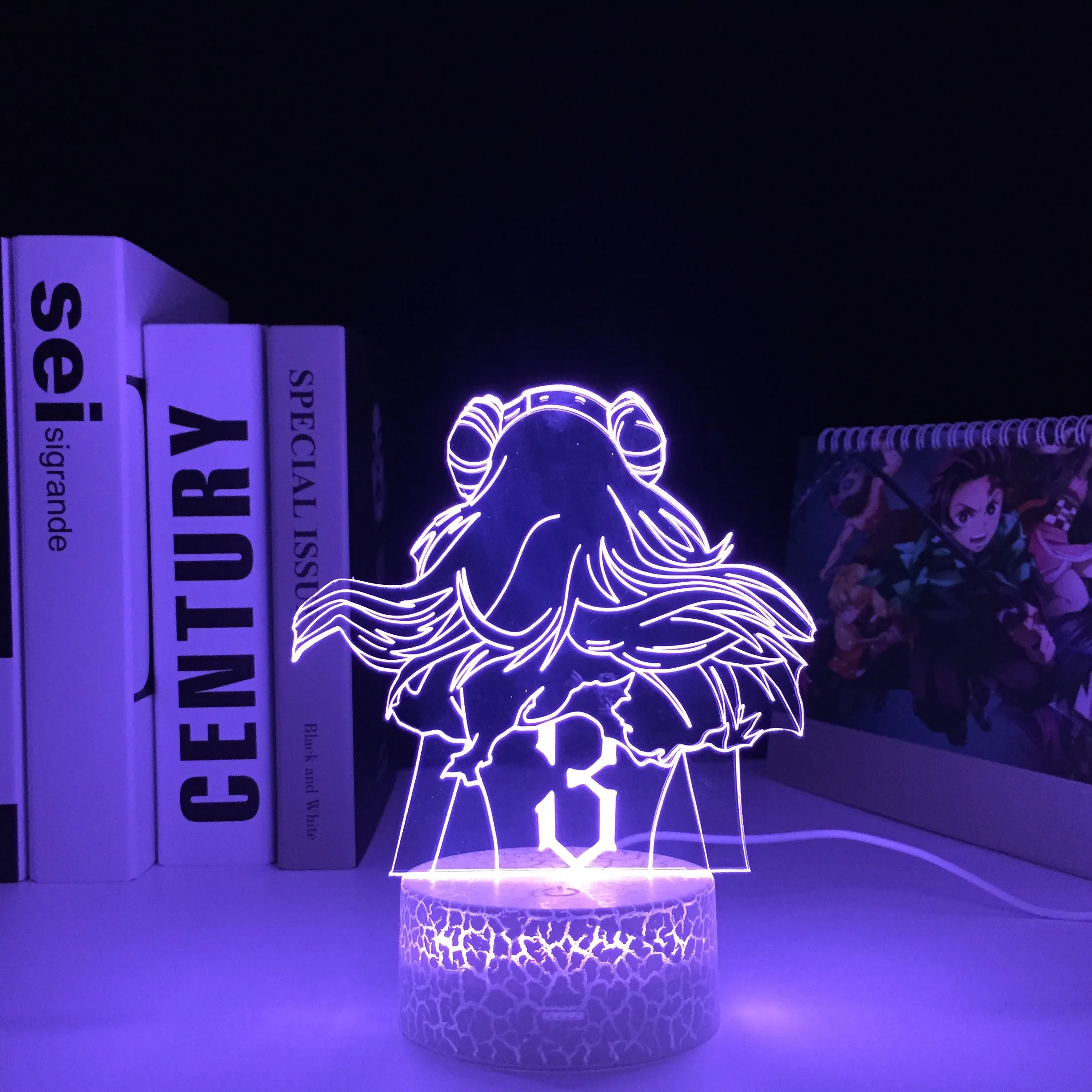 Bleach Anime 3D White Base Lamp Neliel Tu Oderschvank for Bedroom Decor Nightlight Cool Birthday Gift Acrylic LED Night Light | Освещение