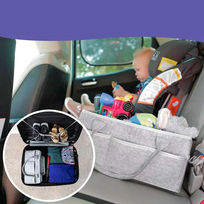 ABUI-Baby Пеленки Caddy портативный складной прочный Детская первой необходимости корзина для хранения и автомобильный органайзер для салфеток игрушки для смены