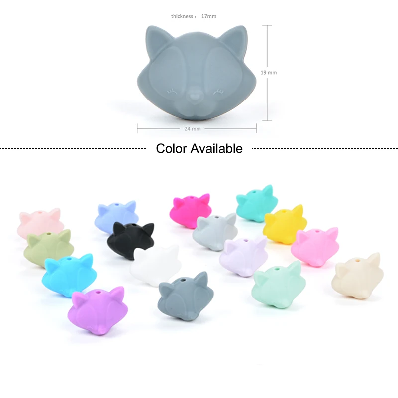 5PCS Mini Tier Silikon Blatt Koala Form Daisy Blume Zahnen Schmuck BPA FREI Schnuller Kette Baby Beißring Anhänger Halskette – Detail 13