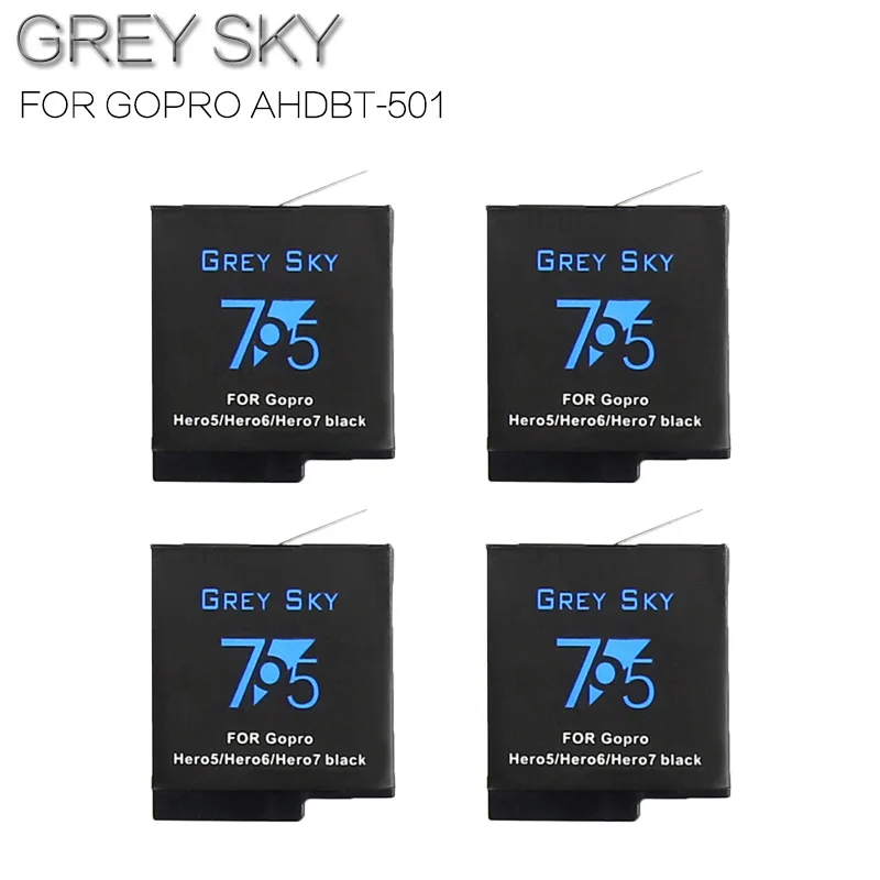 4 battery Для камеры GoPro hero 5 hero 6 hero 7 black GoPro AABT-001 полностью декодированная батарея 1600 мАч для камеры GOPRO hero 5 hero 7 hero 6 - Цвет: 4 battery