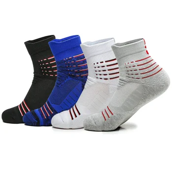 

2020 New Sports Socks Men Professional Basketball Running Towel Bottom Anti-Slip Sport Boat Outdoor Breathable Cotton Hiking