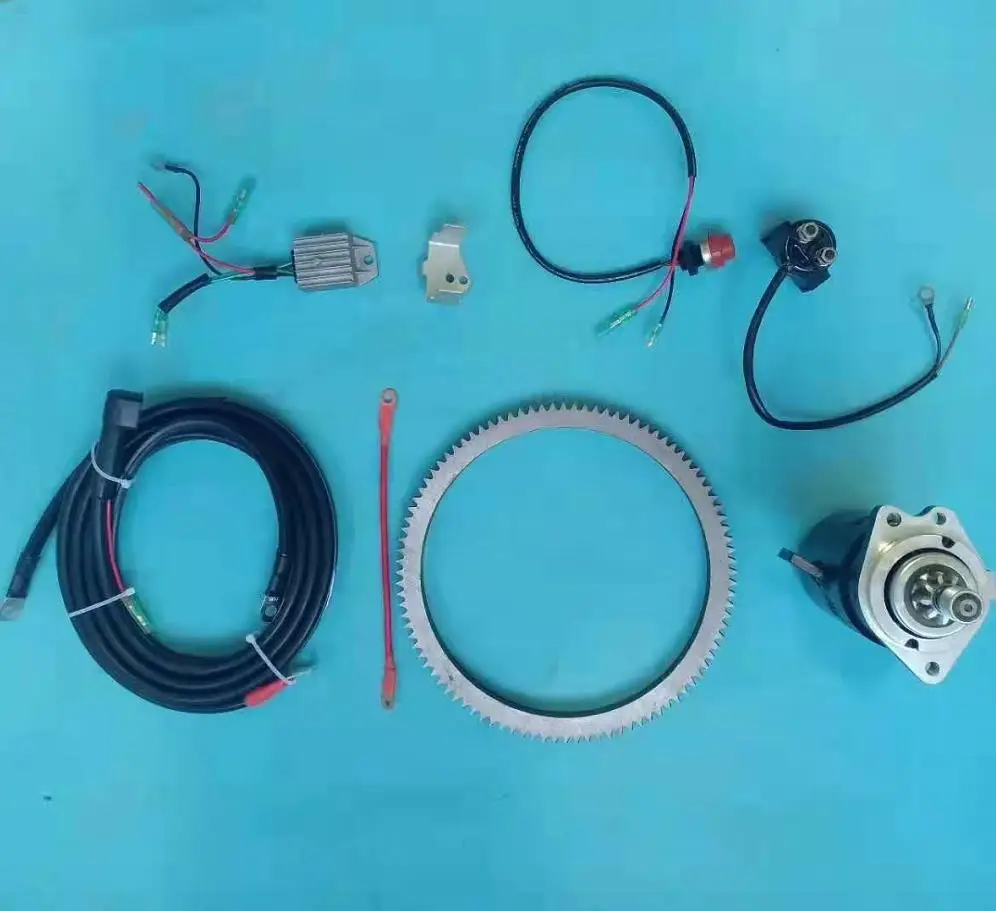 E48 Электрический пусковой Набор для YAMAHA E48CMHL 35KW 760CC PARSUN HIDEA PIONEER JIANHANG T48 M48 и более 2T 48HP OUTBOARDS стартер двигателя