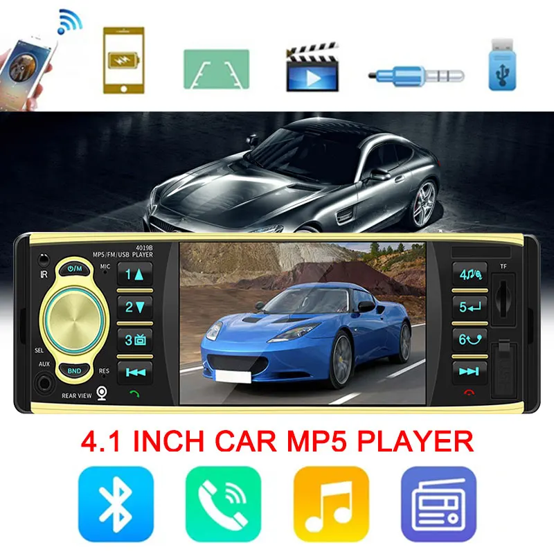 Vehemo Автомобильный Bluetooth MP5 4,1 дюймов USB AUX FM Авто MP5 плеер радио фотография автомобиля MP5 плеер Автомобильный смарт