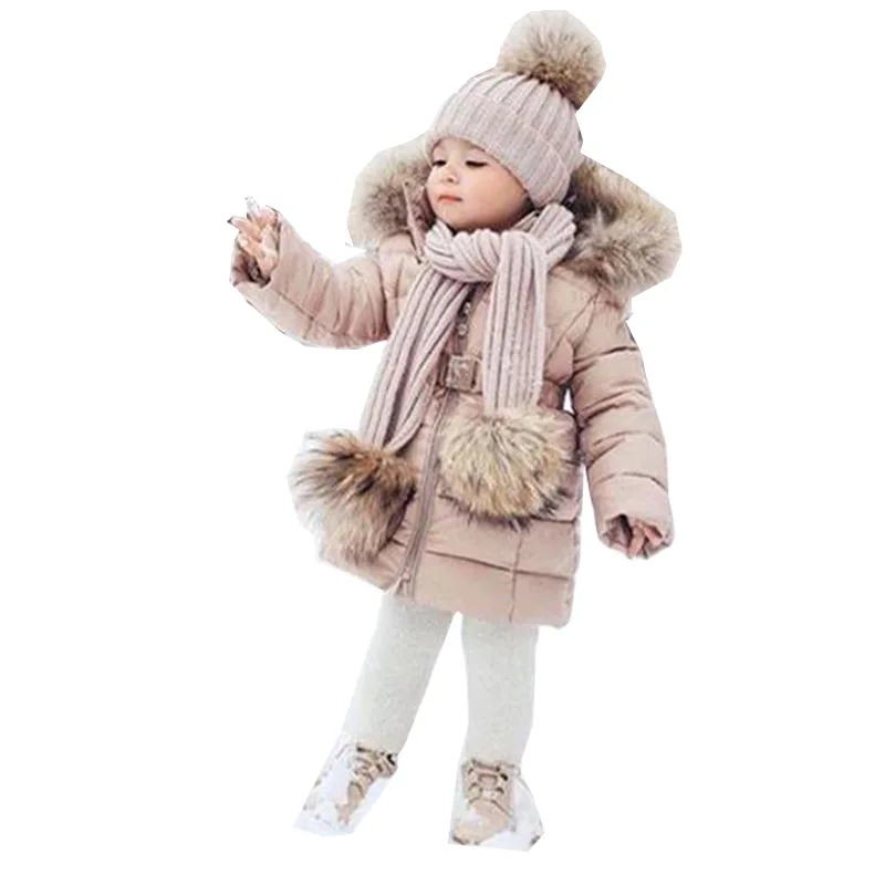 WEPBEL/зимние длинные куртки для маленьких девочек; теплая детская модная повседневная верхняя одежда с капюшоном, длинными рукавами, круглым вырезом и длинными рукавами; новое пальто
