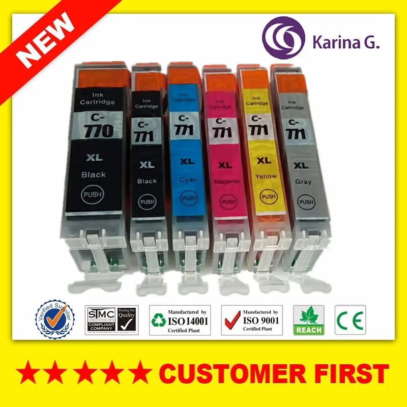 Совместим с Canon PGI770 CLI771 PGI-770 CLI-771 чернильный картридж для принтера Canon PIXMA MG7770 и т. Д
