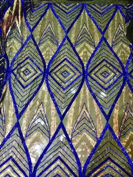 

yaking-9.9918 Hot selling african sequins lace fabric tessel fringel embroidered tulle mesh lace fabric