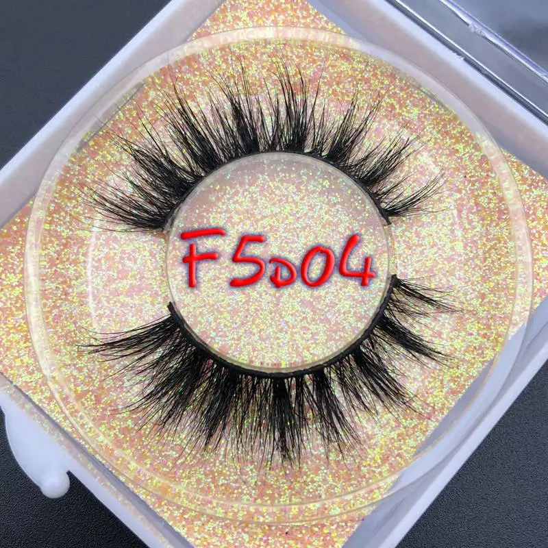 F5D04 Mikiwi 5D квадратный чехол накладные ресницы длинные настоящие норковые легкие ресницы Вес Мягкий Объем полный ресницы драматические накладные ресницы - Цвет: F5D04