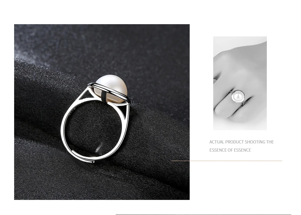 DOTEFFIL 925 пробы кольцо с серебряным жемчугом, Размер 7 до 8,5 и 10-10,5 мм, кольцо с натуральным пресноводным жемчугом, ювелирные изделия для женщин, вечерние, подарок