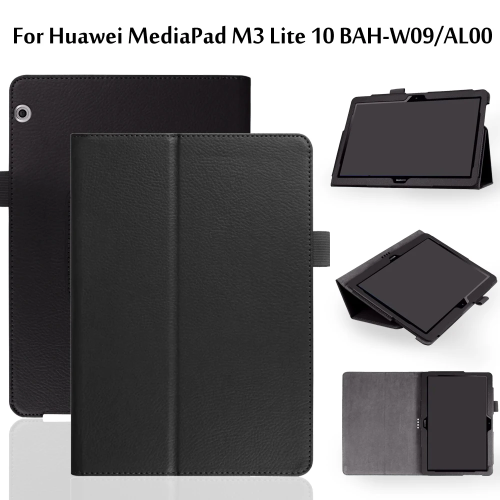 華為mediapad M3 Lite 10 Bah W09 Bah Al00 10 1インチタブレットケースpuレザースクリーンプロテクターカバー 10 1 Inch Tablet Case Tablet Case360 Degree Aliexpress