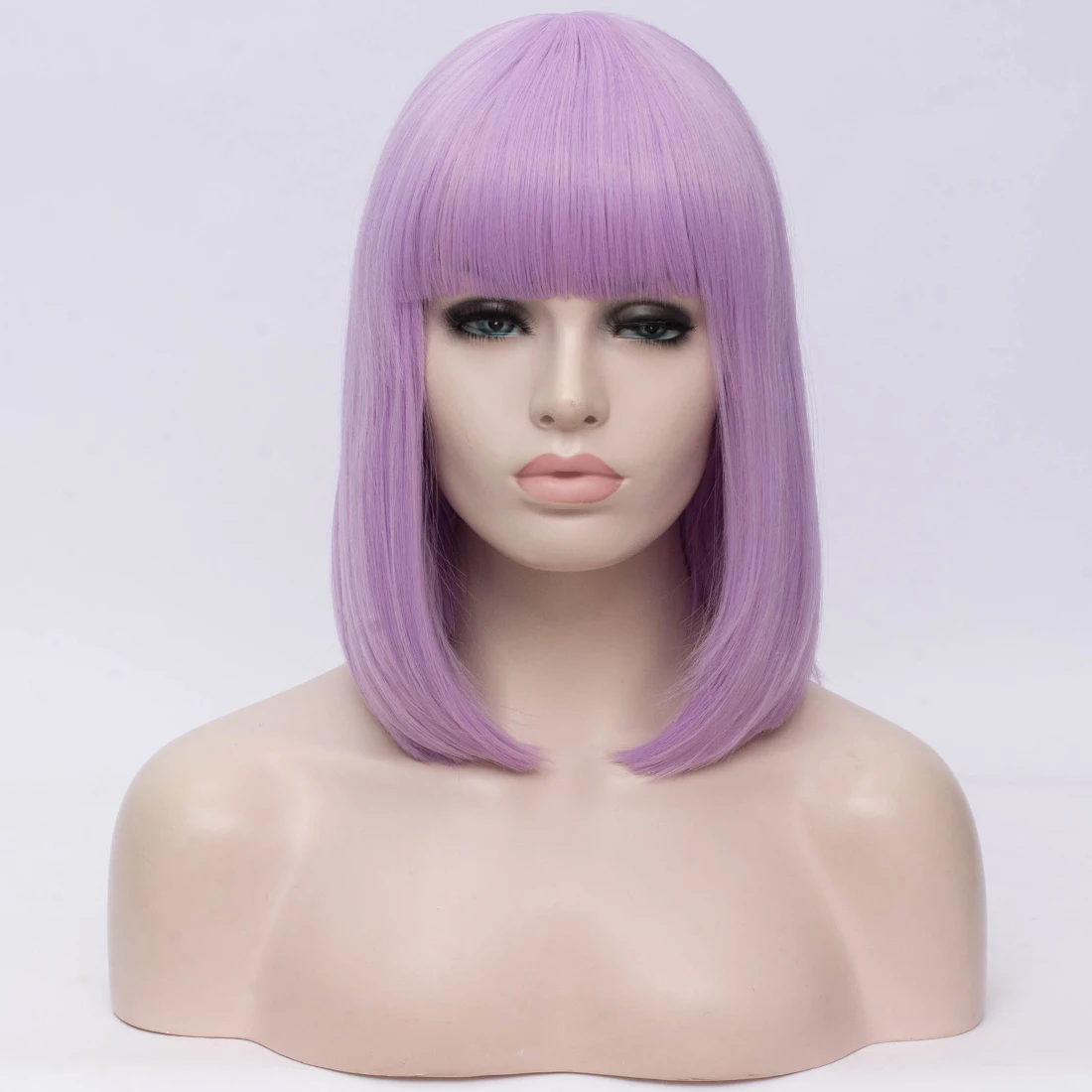 Similler для женщин прямые волосы синтетические Короткие парики Высокая температура волокно Небесно-Голубой оранжевый фиолетовый боб парик