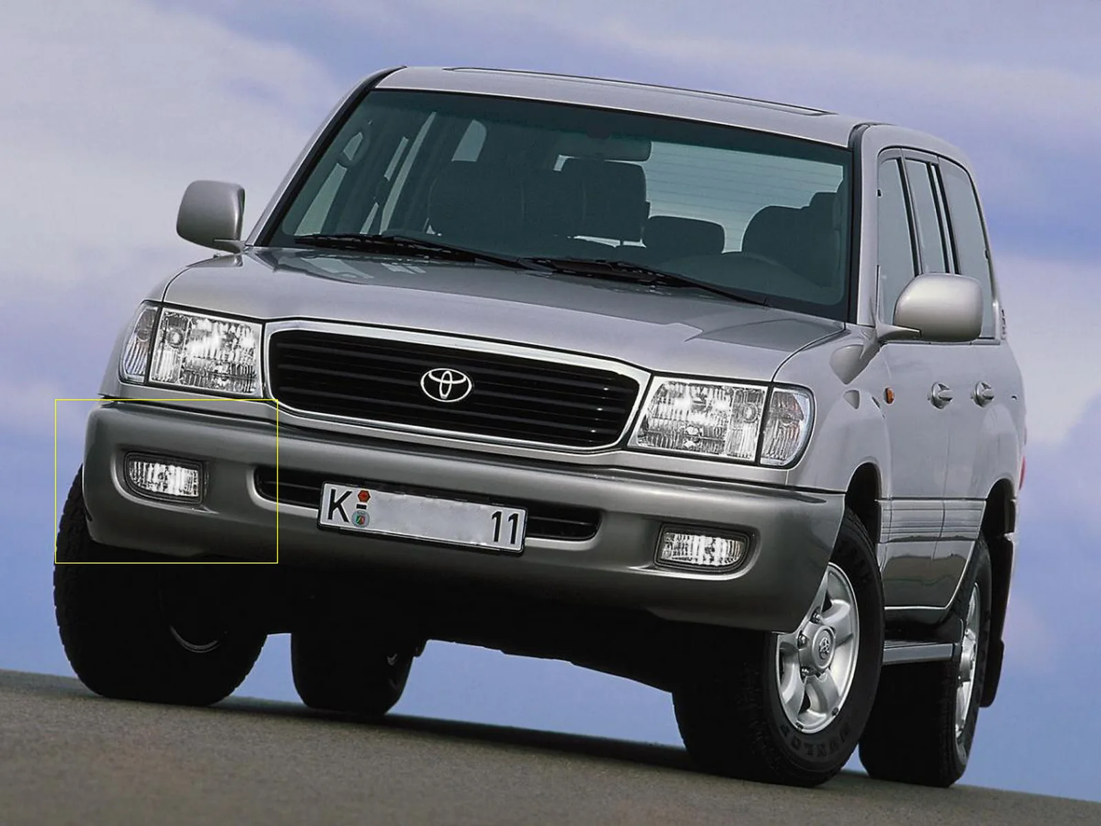 Для Toyota Land Cruiser Amazon FJ100/FJ105 правый передний бампер противотуманный светильник без лампы