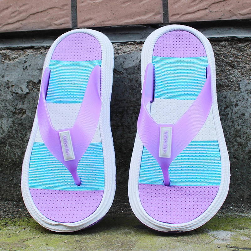 

Women Summer Flip Flops Casual Beach Thong Slippers New Ladies Flat Shoes Female Platform Mixed Color Fashion Couple Footwear