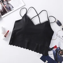 Уютный Укороченный бюстгальтер из ледяного шелка, кружевные бюстгальтеры для активных женщин, сексуальный Одноцветный эластичный бюстгальтер без косточек, бесшовный топ F Rk