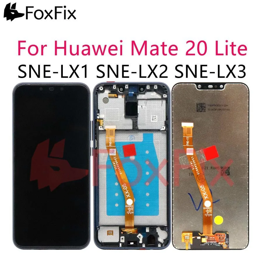 ЖК дисплей FoxFix для Huawei Mate 20 Lite 6 3 дюйма сенсорный экран с дигитайзером рамкой LX2