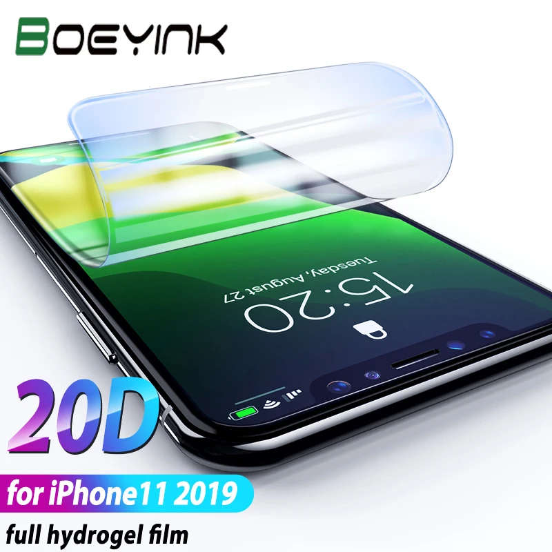 Передняя + задняя мягкая Гидрогелевая пленка Защитная для iPhone 11 Pro Max XR XS телефона