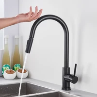 Brushed Gold Touch Sensor Kitchen Faucets 5