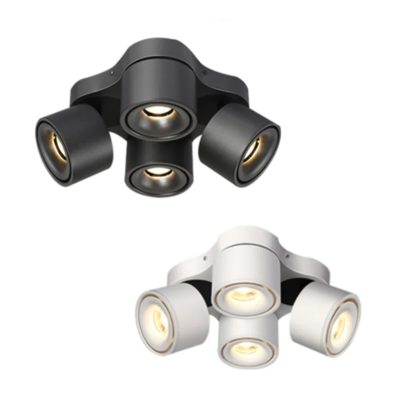 

40W 60W COB Dimmable Folding Rotating Downlights LED Ceiling Lamp Spot Lights AC85-265V LED Wall Lamps Indoor Lighting