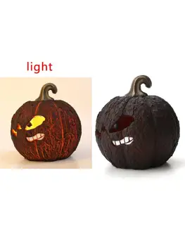 

Little Crab Pumpkin Night Light Resin Crack Lamp Portable Halloween Decoration