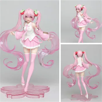 

Anime Figure Hatsune Mirai Bandai Sonic Anime Action Figures Model-Toys Sakura Hatsune Animation Movie Periphery Puppets 19cm