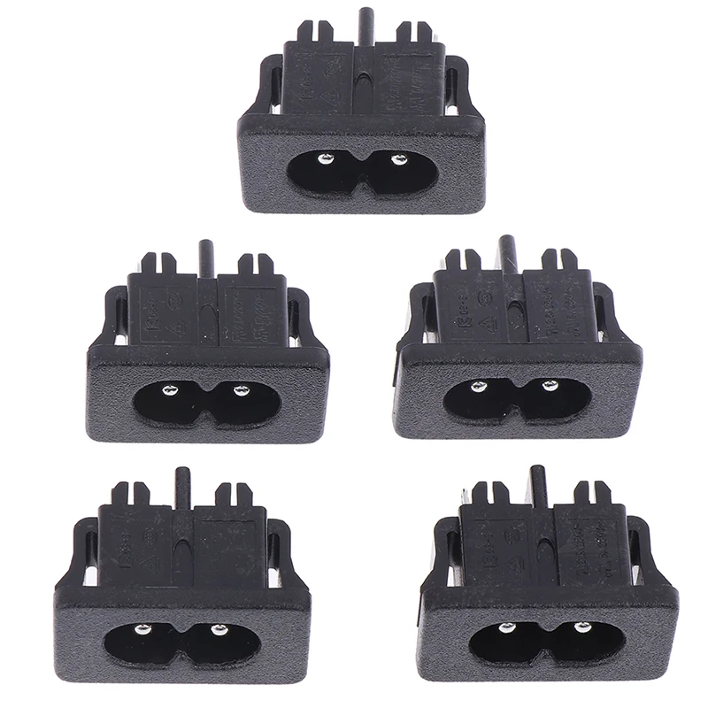 5 шт. AC250V 2.5A 2Pin IEC 320 C8 Резьбовая оправа гнездо входа гнездо|Электрические розетки| |