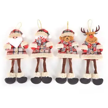 

2019 Merry Christmas Ornaments Christmas Gift Santa Claus Snowman Tree Toy Doll Hang Decorations for home Enfeites De Natal