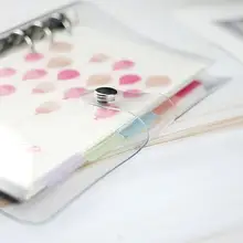 1 шт. прозрачный Цвет Пластик зажим папка для документов A5/A6/A7 Тетрадь отрывными листами записная книжка с кольцевым механизмом, планировщик, записная книжка для составления расписания школьные канцелярские принадлежности