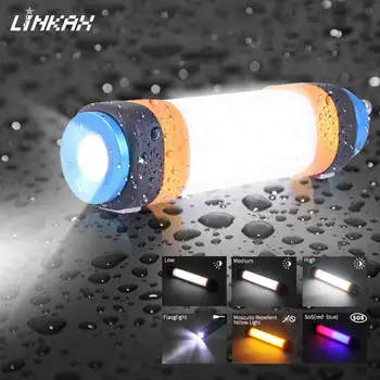 

Mosquito Repellent LED Camping Light Multifunction 6 Modes Warning Flashlight Used as Power Bank Waterproof IP68 Tent Lamp