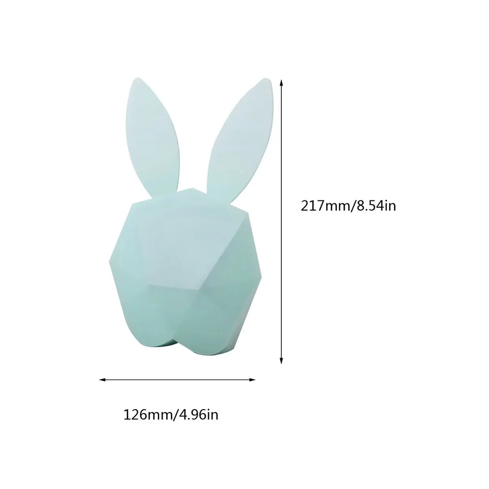 Creative Bunny Luminous Music Clock LED Night Voice Control Time Temperature Digital Display Function Clock for Adults Kids