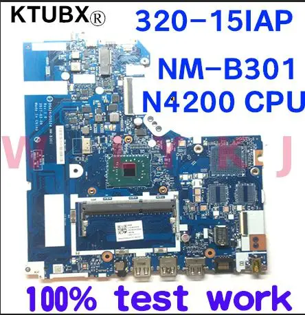 DG424 DG524 NM-B301 для Lenovo 320-15IAP ноутбук материнская плата Процессор N4200 DDR3 100% тест работы