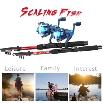 

Portable Fishing Line Wheel Bait Cage Lake Outdoor Sport Rod Reel Combo Fishing Gear Suit Fishing Rod Combination Practical