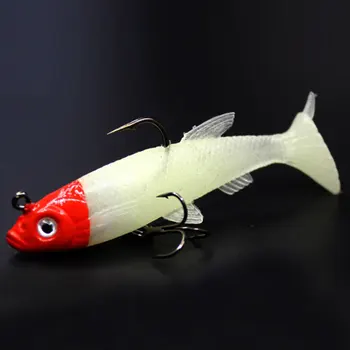 

Lead Head Silicone Bait Fishing Lure Soft Baits Artificial Worm Lure Wobblers For Pike Fishing Tackle Lures