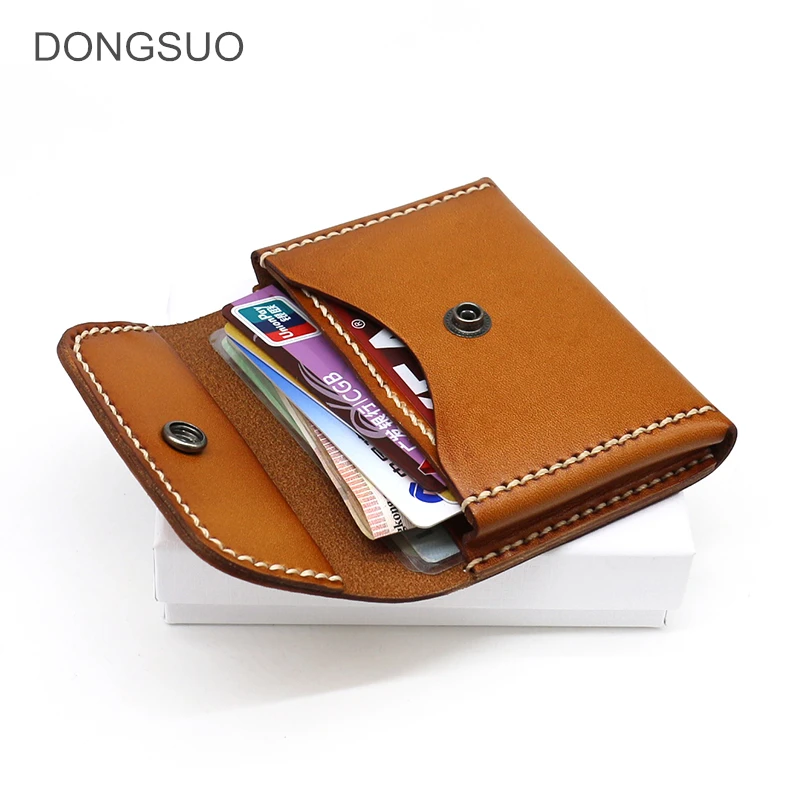 

Credit card holder Bank Business card&ID holder genuine leather men retro thin coin purse black camel coffee red green