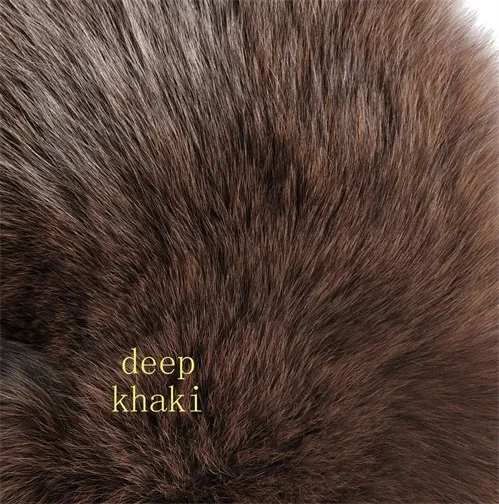 deep khaki BEIZIRU натуральное меховое пальто из натурального Лисьего меха, зимняя теплая Модная Кожаная шуба из натурального меха, пальто из натуральной кожи, стиль - Цвет: deep khaki
