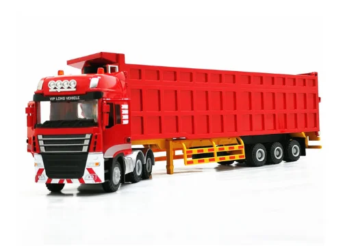 Tipper truck red Полуприцеп Maersk контейнеровоз сплав литья под давлением транспортного средства 1:50 детская игрушка модель транспортного средства - Цвет: Tipper truck red