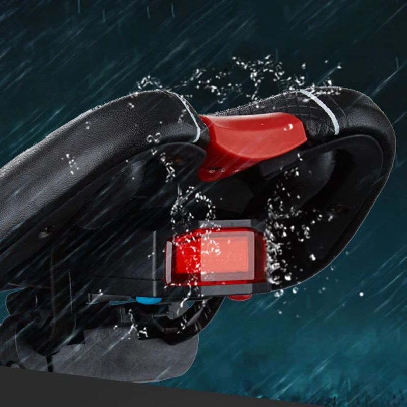ABZB-Mountain Bike Burglar Alarm Usb Charging Tail Light Led Flashing Warning Light