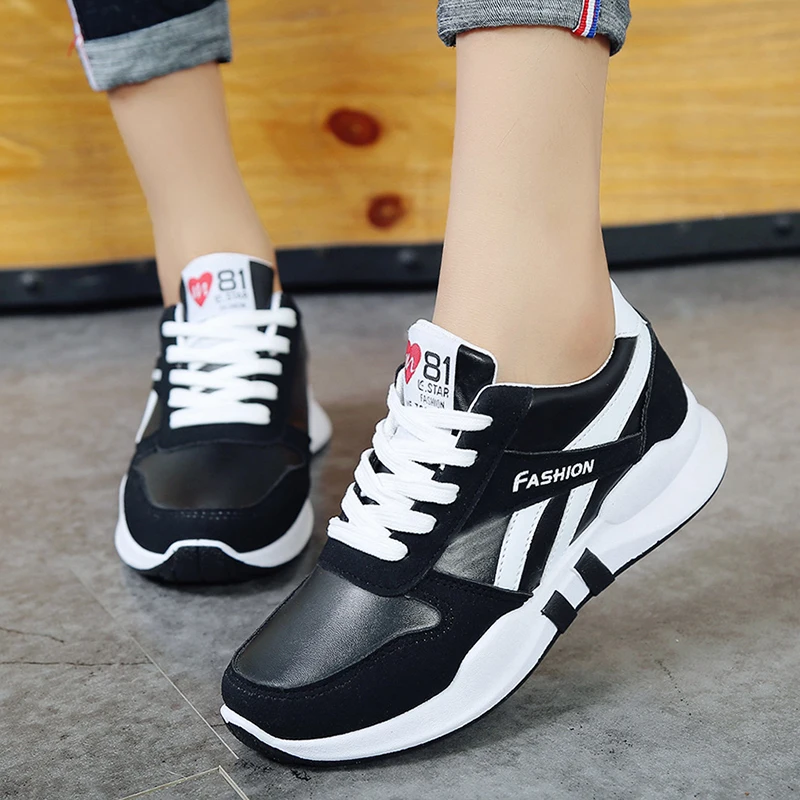 Женская обувь 2019 повседневная Осенняя Удобная дышащая на плоской подошве