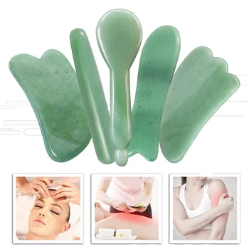 

Natural Jade Stone Guasha Massage Tool SPA Therapy Massager Scraping Board Body Facial Acupoint Massage Care