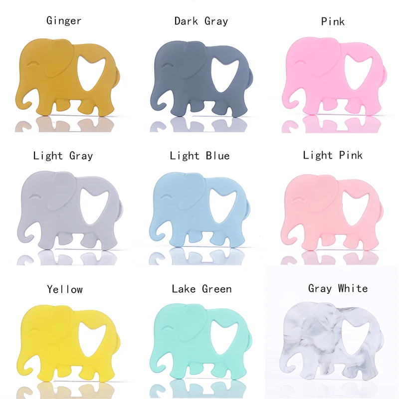 

BPA Free 1Pc Silicone Animal Baby Teething Beads DIY Accesories For Pacifier Clips Newborn Silicone Baby Chew Teether