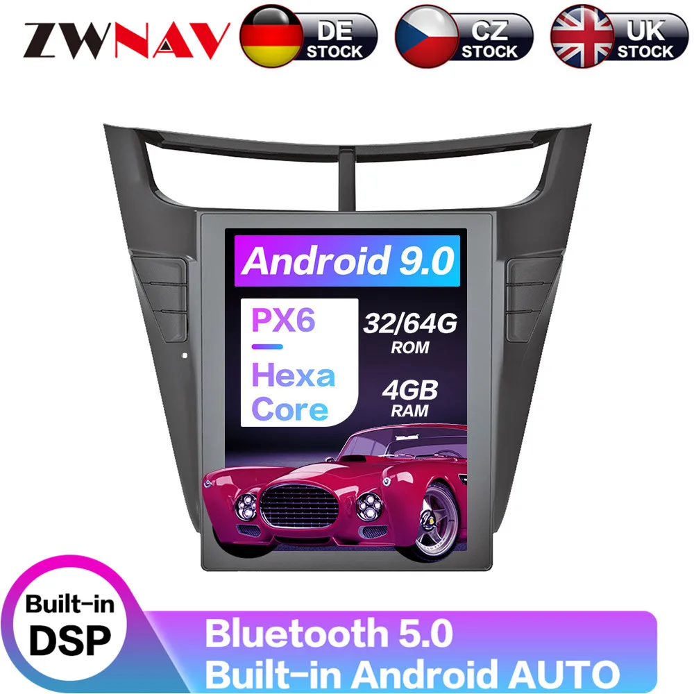 Android 9 64+ 4G Tesla с DSP Carplay автомобильный мультимедийный плеер для CHEVROLET Sail+ gps навигация авто стерео радио плеер