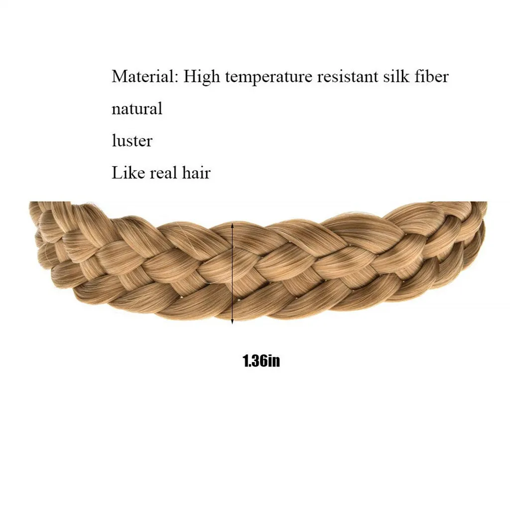 JAYCOSIN Accessory Trendy Wild Lady Synthetic Wig Braided Hair Band Design Simple Elastic Twist Headband Princess Hair 1217#2