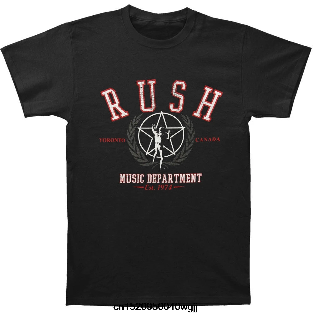 Мужская футболка Rush черная летняя модная с короткими рукавами бесплатная