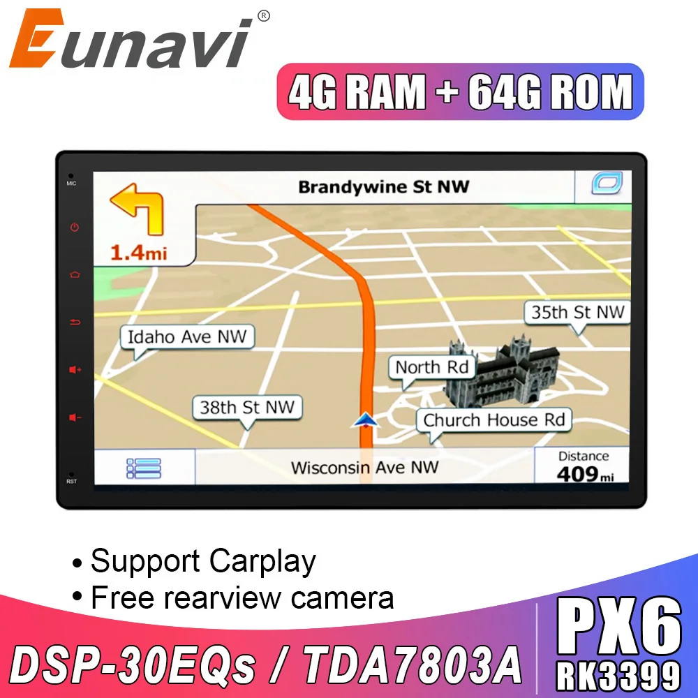 Автомагнитола Eunavi TDA7851 RDS 2 din Android 9 0 GPS IPS 1024*600 | Автомобили и мотоциклы