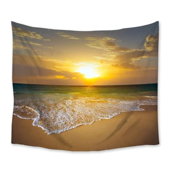 

Beach Sunset Scenery Tapestry Wall Hanging Tapestries Bedspread Wall Art Decor Blanket Throw Towel Window Curtain Yoga Mat