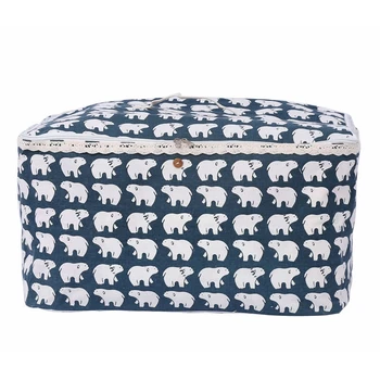 

Polar Bear Zipper Quilt Bags Clothing Storage Bag Large Capacity Sundries Bag Handbags Folding Storage Basket Pouch